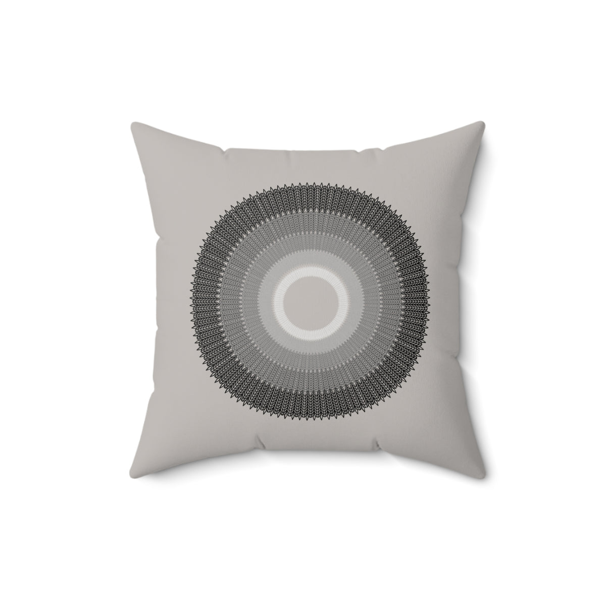 Pillow - Grey to Black Circles Design