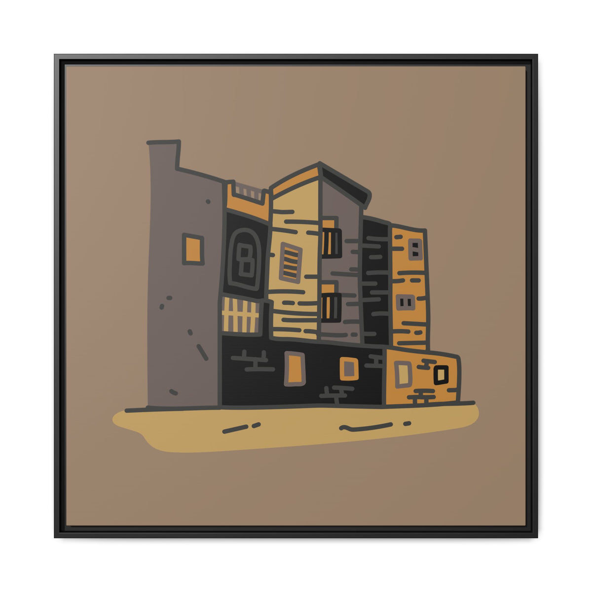 Earthbound Streets Print  - Desert Dwelling (Framed)