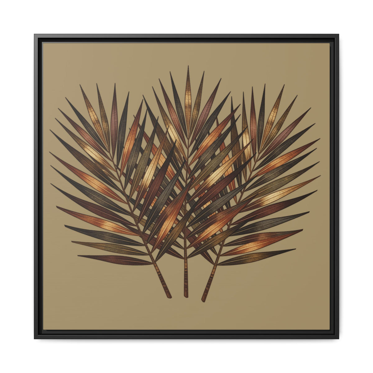 Desert Palm - Sunlit Fronds Wall Art (Framed)