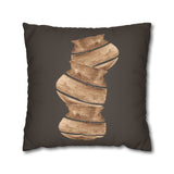 Rustic Spiral Wood Decorative Pillow