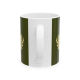 Golden Fern Botanical Mug - Olive Green Nature-Inspired Coffee Cup