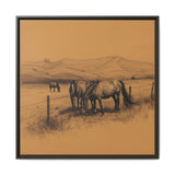 Framed Mountain Paddock Wall Art (Framed)