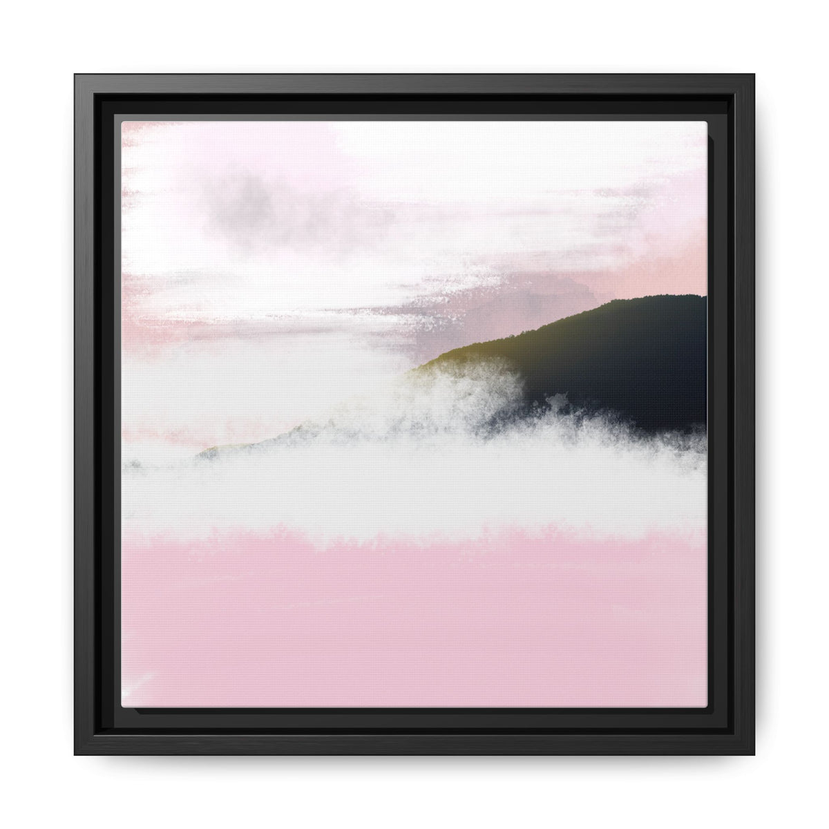 Blush Horizon Framed Matte Canvas