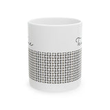 Chic Textured Ceramic Mug, Modern Coffee Cup, Gifts for Coffee Lovers, Minimalist Tea Mug, Home Decor, Stylish Drinkware