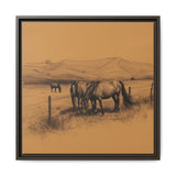 Framed Mountain Paddock Wall Art (Framed)