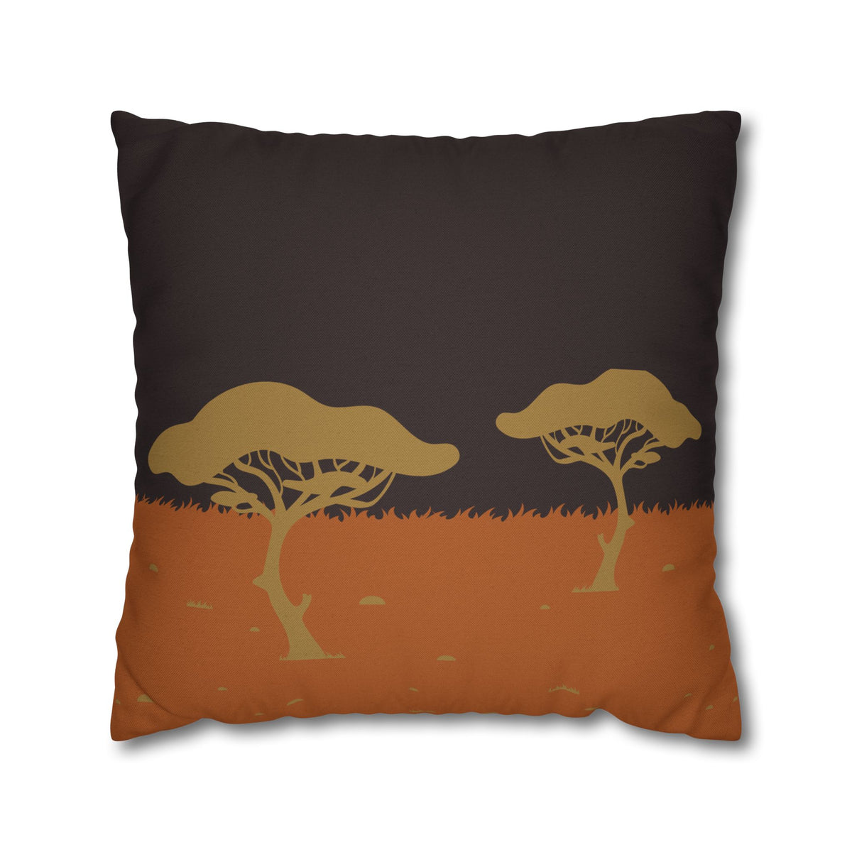 Savanna Sunset Pillowcase — Rustic Acacia Tree Decorative Throw Pillow