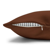 Gathered Rhythm Earth-Tone Decorative Pillowcase