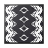 Tribal Diamond Wall Art Matte Canvas Print (Framed)