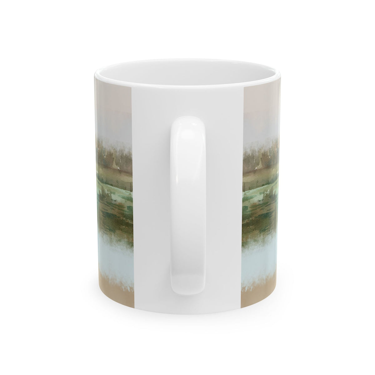 Misty Wetland at Dawn Ceramic Mug