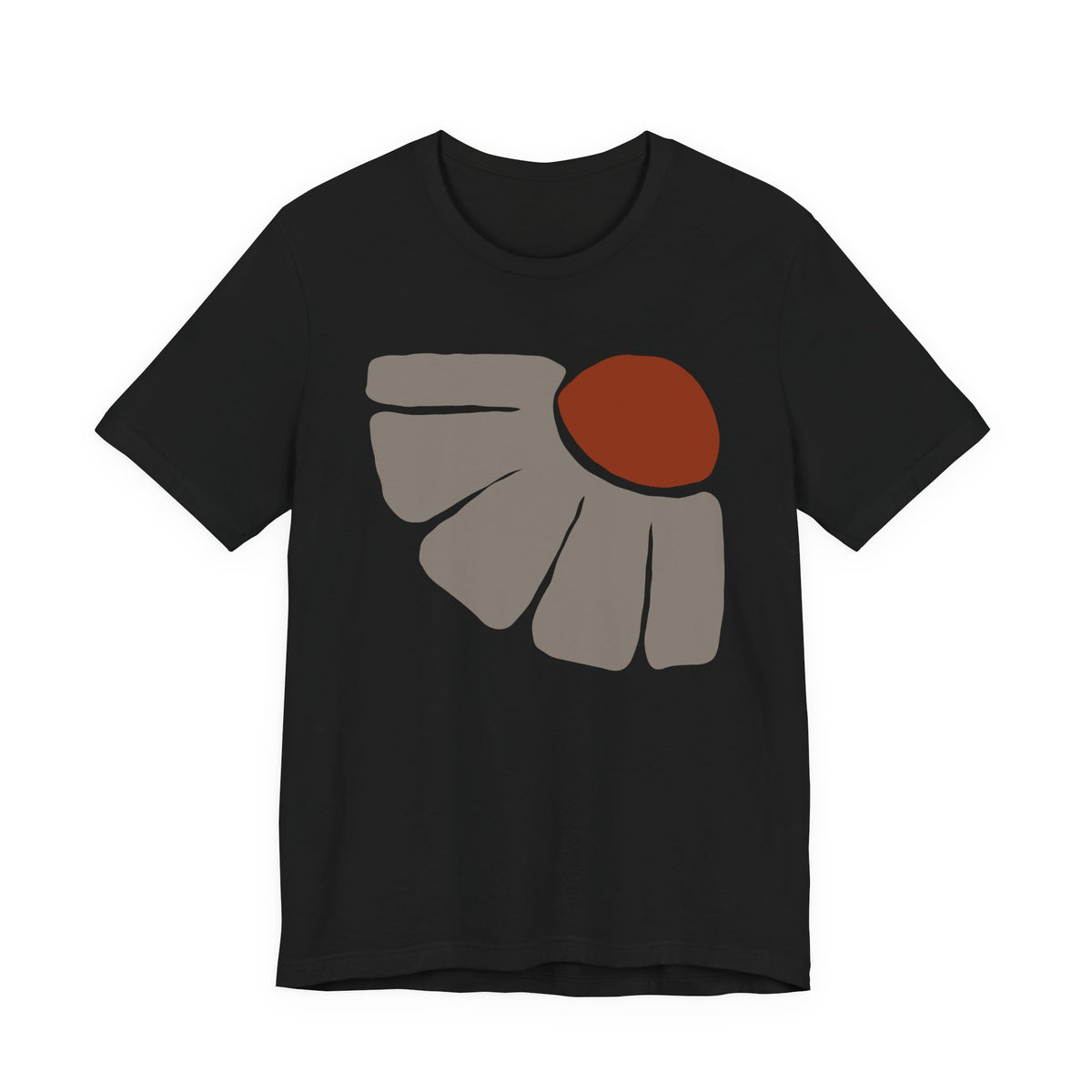 Abstract Daisy Graphic Tee — Minimal Boho Flower T-Shirt