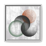Overlap Circles Framed Canvas Art