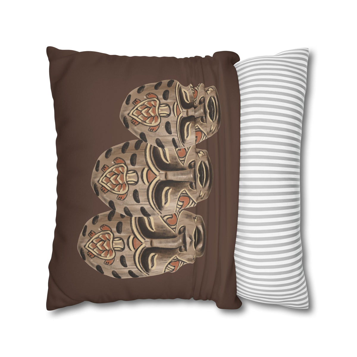 Echoes of Ancestry Faux Suede Square Throw Pillow Cover
