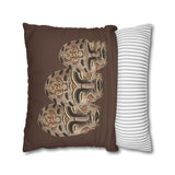Echoes of Ancestry Faux Suede Square Throw Pillow Cover