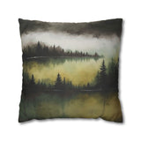 Misty Forest Decorative Pillowcase