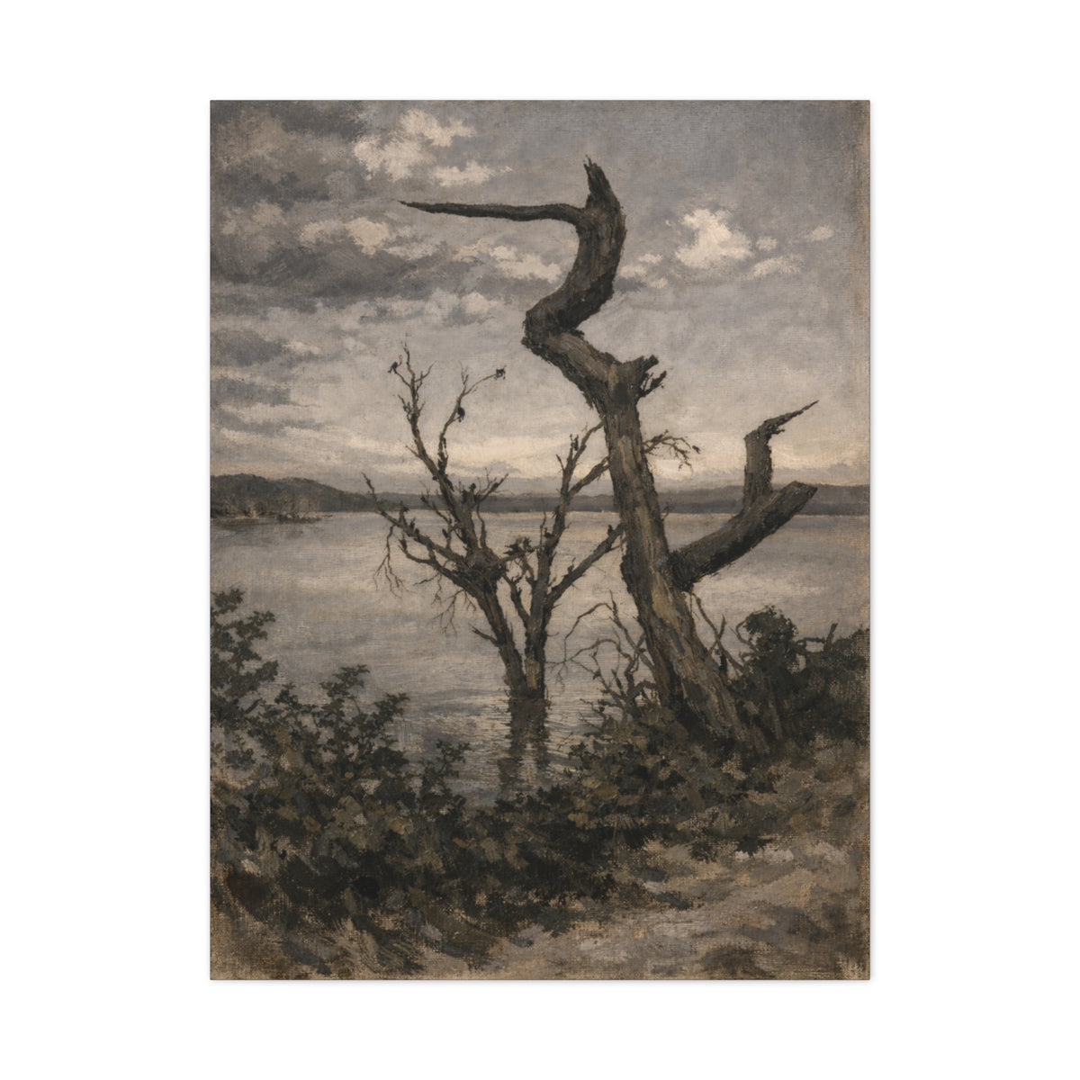 Coastal Dusk Tree Matte Canvas Print — Stretched 1.25"