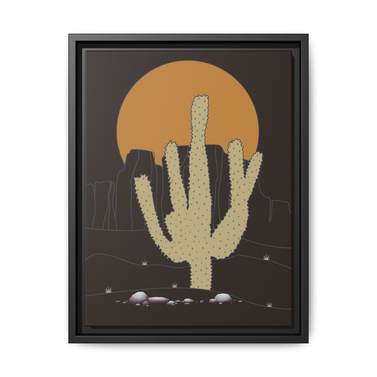 Desert Sunset Matte Canvas Print (Framed)