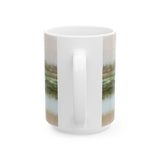 Misty Wetland at Dawn Ceramic Mug