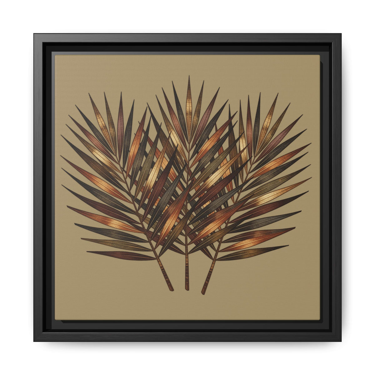 Desert Palm - Sunlit Fronds Wall Art (Framed)