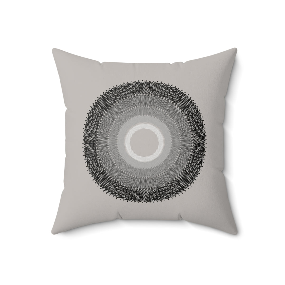 Pillow - Grey to Black Circles Design