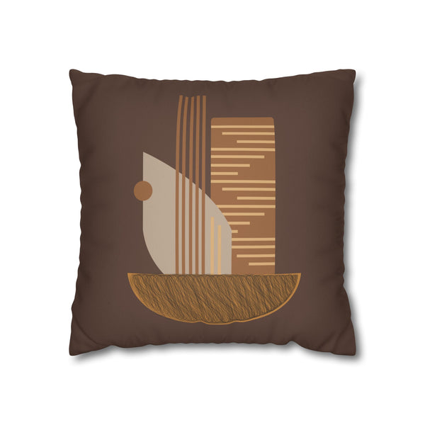 Balanced Earth Faux Suede Pillowcase