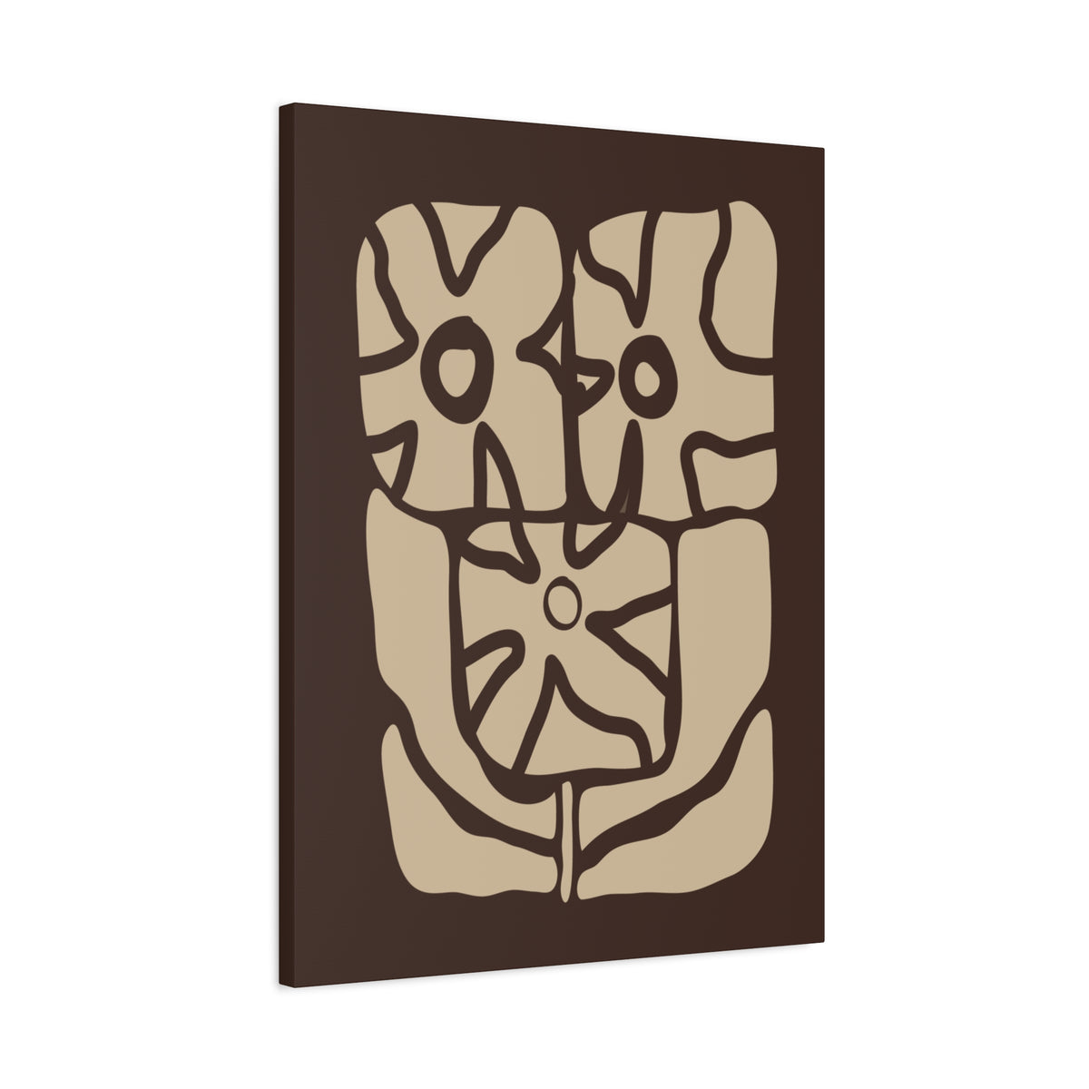 Earthen Bloom Wall Art - Abstract Botanical Wall Art in Warm Earth Tones