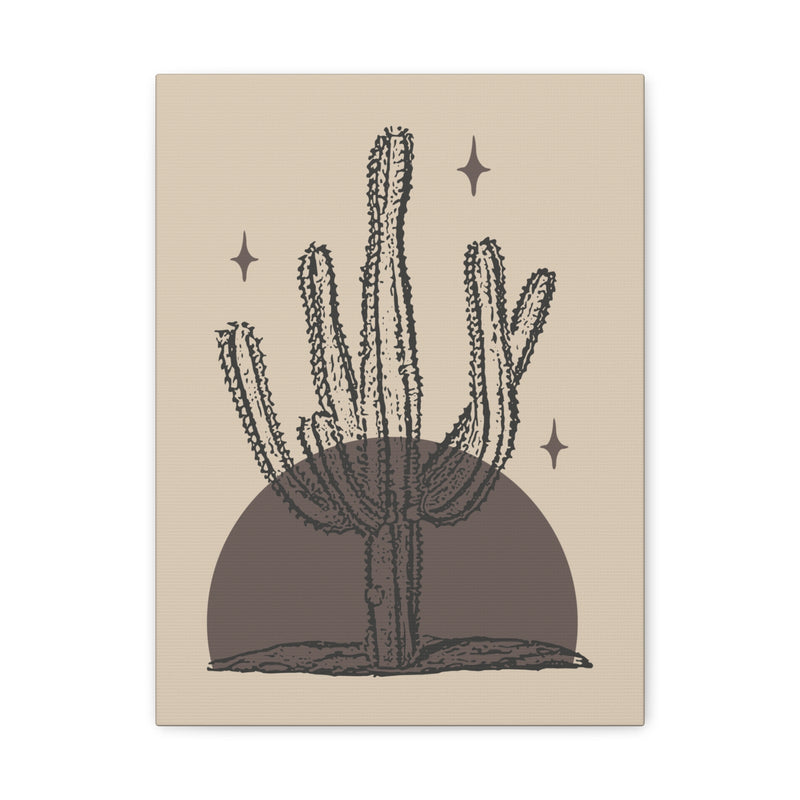 Desert Stillness Cactus Wall Art – Neutral Desert Botanical Print