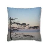 Serene Nature Faux Suede Square Pillowcase