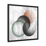 Overlap Circles Framed Canvas Art