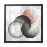 Overlap Circles Framed Canvas Art (Framed)