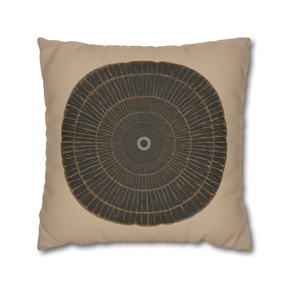 Wood Grain Mandala Square Pillowcase