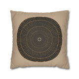 Wood Grain Mandala Square Pillowcase