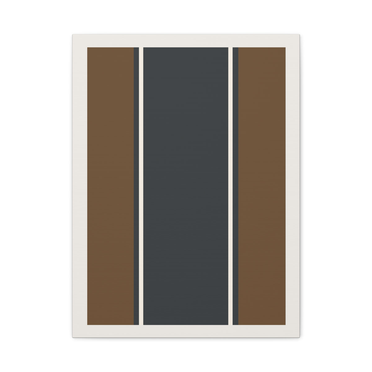Minimalist Earth-Tone Stripe Canvas — Modern Geometric Wall Art
