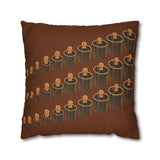 Gathered Rhythm Earth-Tone Decorative Pillowcase