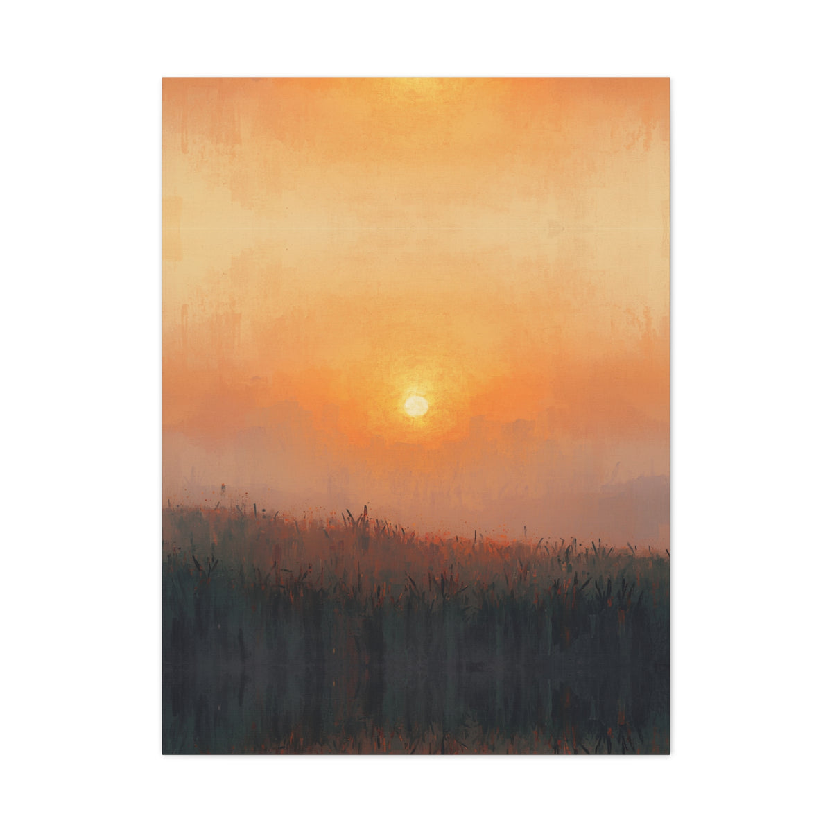 Sunrise Mist Matte Canvas Art