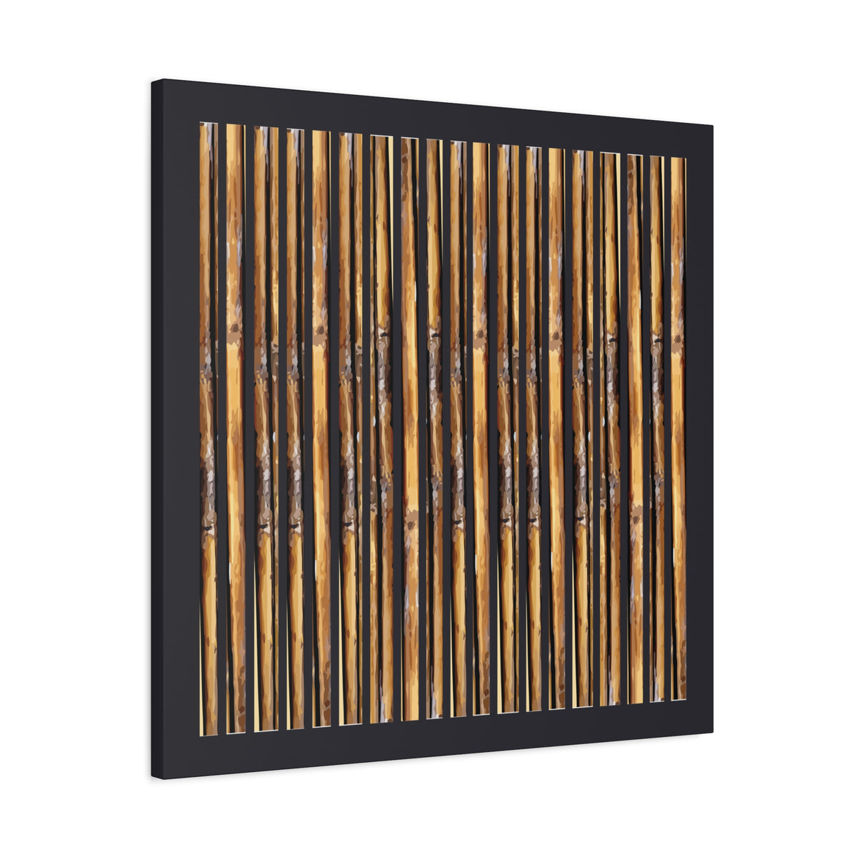 Bamboo Stripe Matte Canvas Print — Stretched Wall Art (1.25")