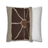 Earthen Bloom Pillow Cover - Warm Neutral Abstract Cushion Cover