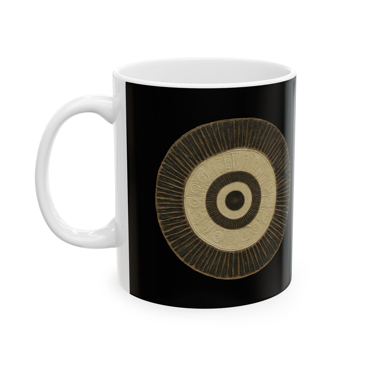 Centered Terrain - Morning Orbit Black Mug