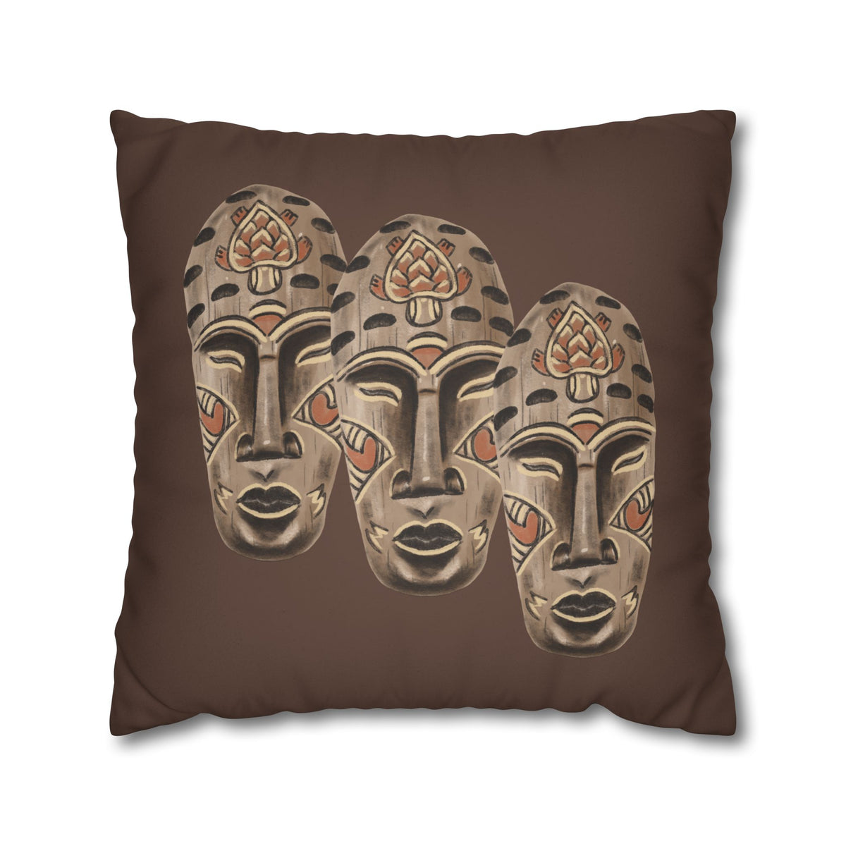 Echoes of Ancestry Faux Suede Square Throw Pillow Cover