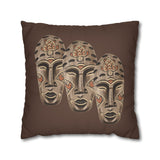 Echoes of Ancestry Faux Suede Square Throw Pillow Cover