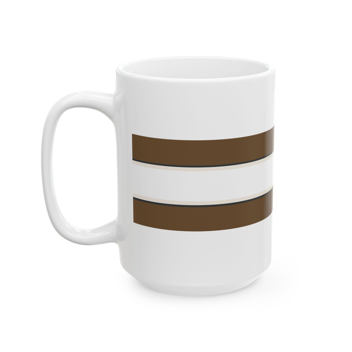 Earthline Brown Striped Ceramic Mug