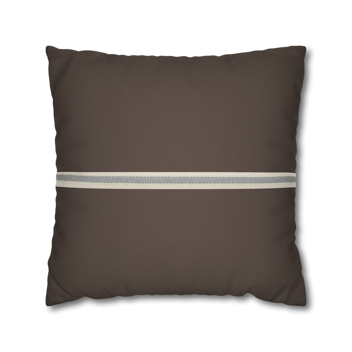 Striped Brown Decorative Pillowcase – Modern Neutral Throw Pillow Cover