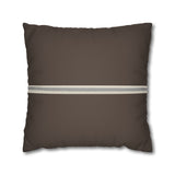 Striped Brown Decorative Pillowcase – Modern Neutral Throw Pillow Cover