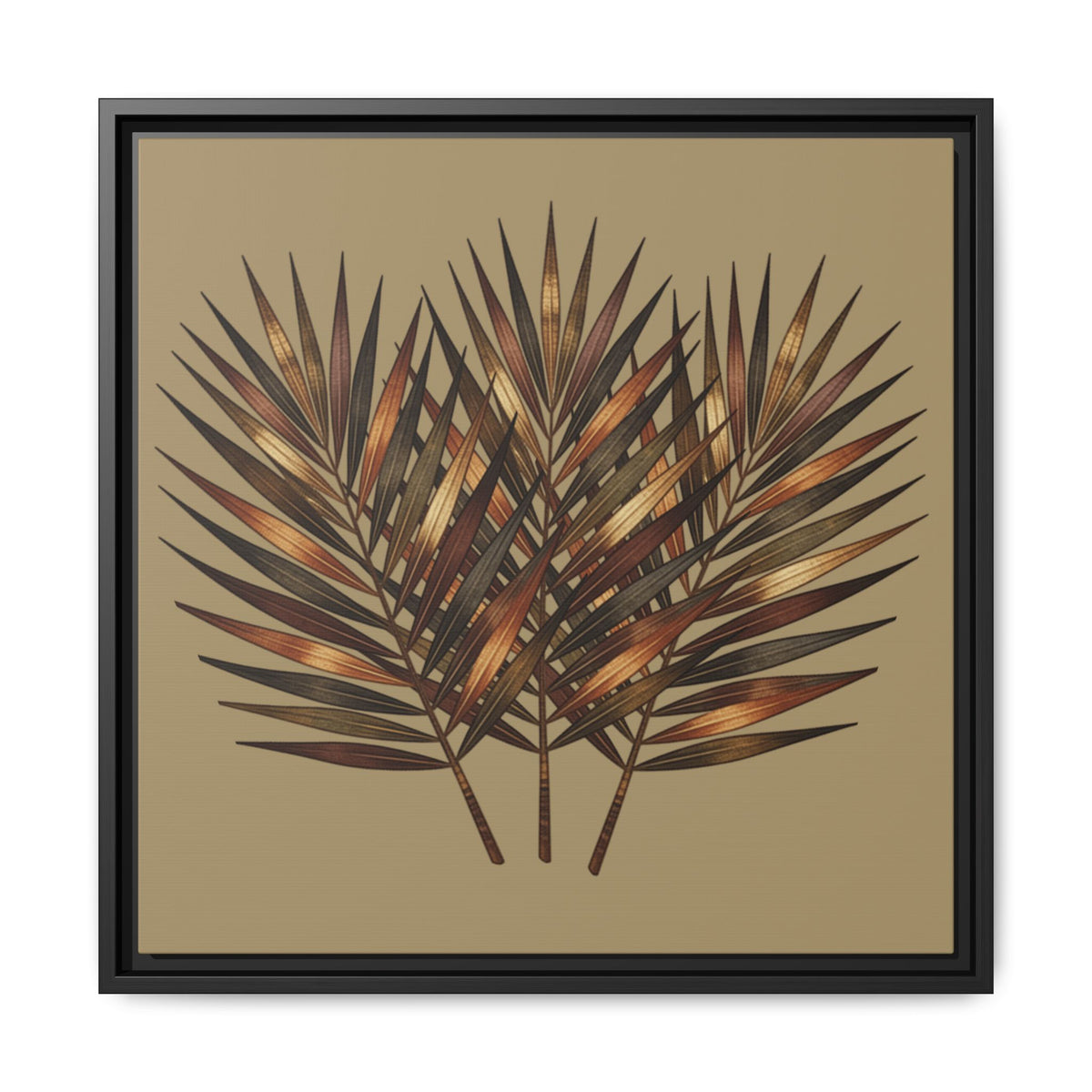 Desert Palm - Sunlit Fronds Wall Art (Framed)