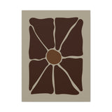 Earthen Bloom Wall Art - Warm Brown Organic Abstract Print
