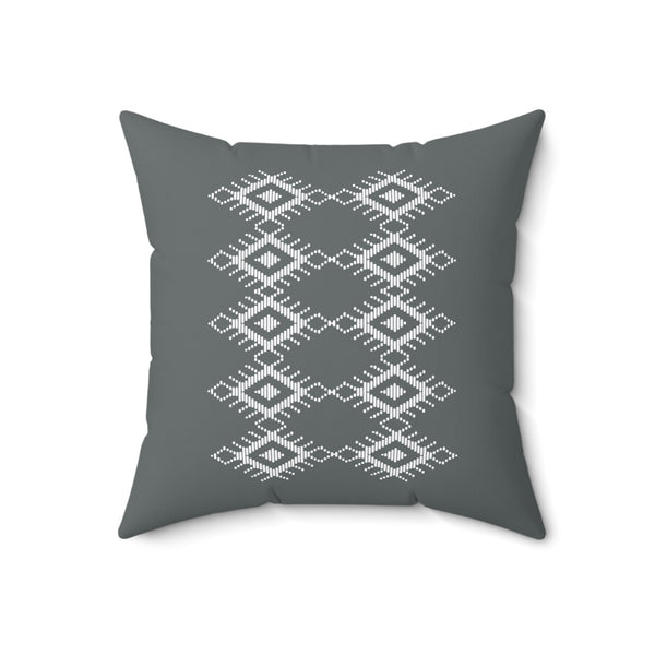 Boho Geometric Pattern Square Pillow - Cozy Home Decor Accent