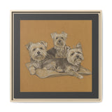 Yorkshire Terrier Trio Matte Canvas Print