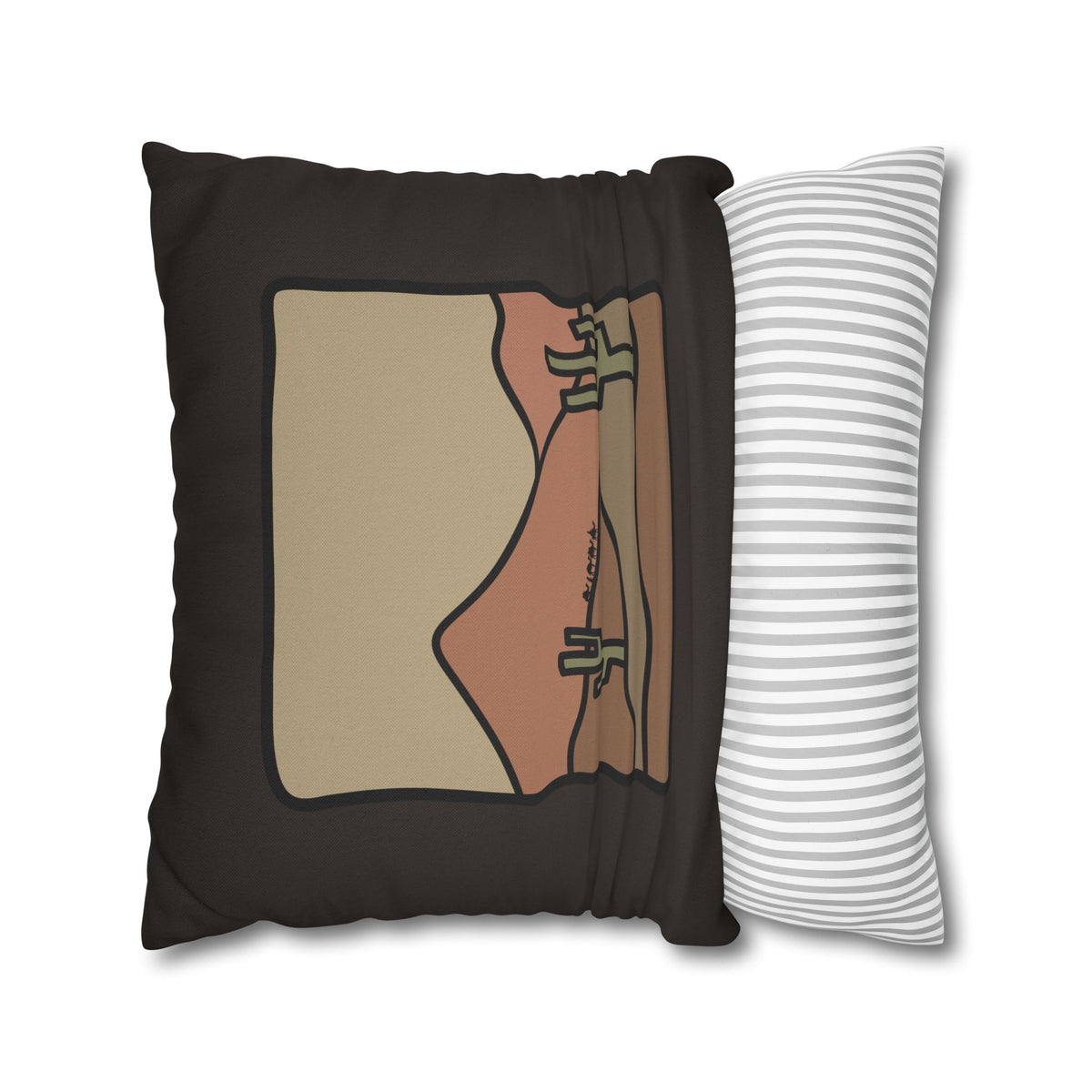 Desert Cactus Pillowcase — Southwestern Landscape Throw Pillow Cover