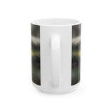 Misty Forest Lake Ceramic Mug