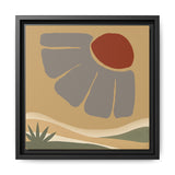 Abstract Sunflower Desert Matte Canvas Framed Wall Art