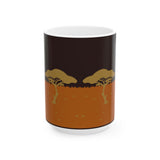 African Savanna Ceramic Mug — Sunset Acacia Tree Coffee Cup (11oz, 15oz)